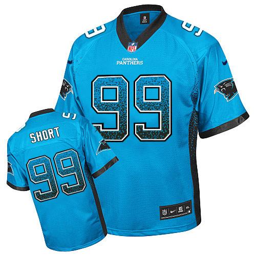 Nike Panthers #99 Kawann Short Blue Alternate Youth Stitched NFL Elite Drift Fashion Jersey